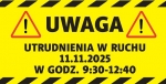 UTRUDNIENIA W RUCHU PODCZAS 11 GNIEŹNIEŃSKIEGO BIEGU NIEPODLEGŁOŚCI