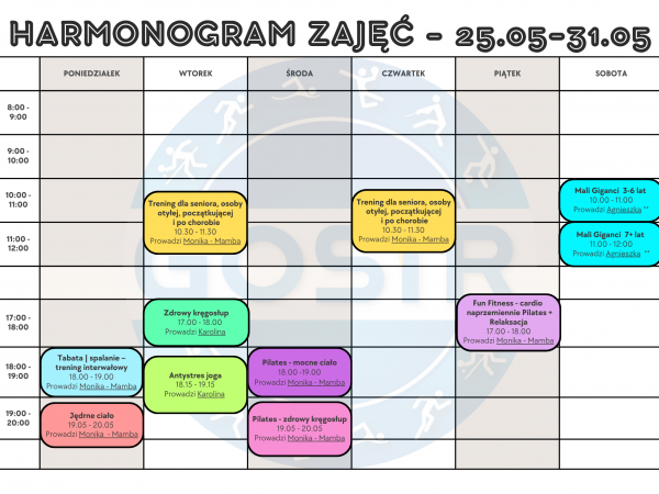 Zapraszamy na zajęcia sportowe do GOSiR 
