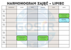 HARMONOGRAM ZAJĘĆ - LIPIEC